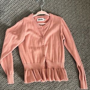 Molo Girls  Pink Cardigan Sweater